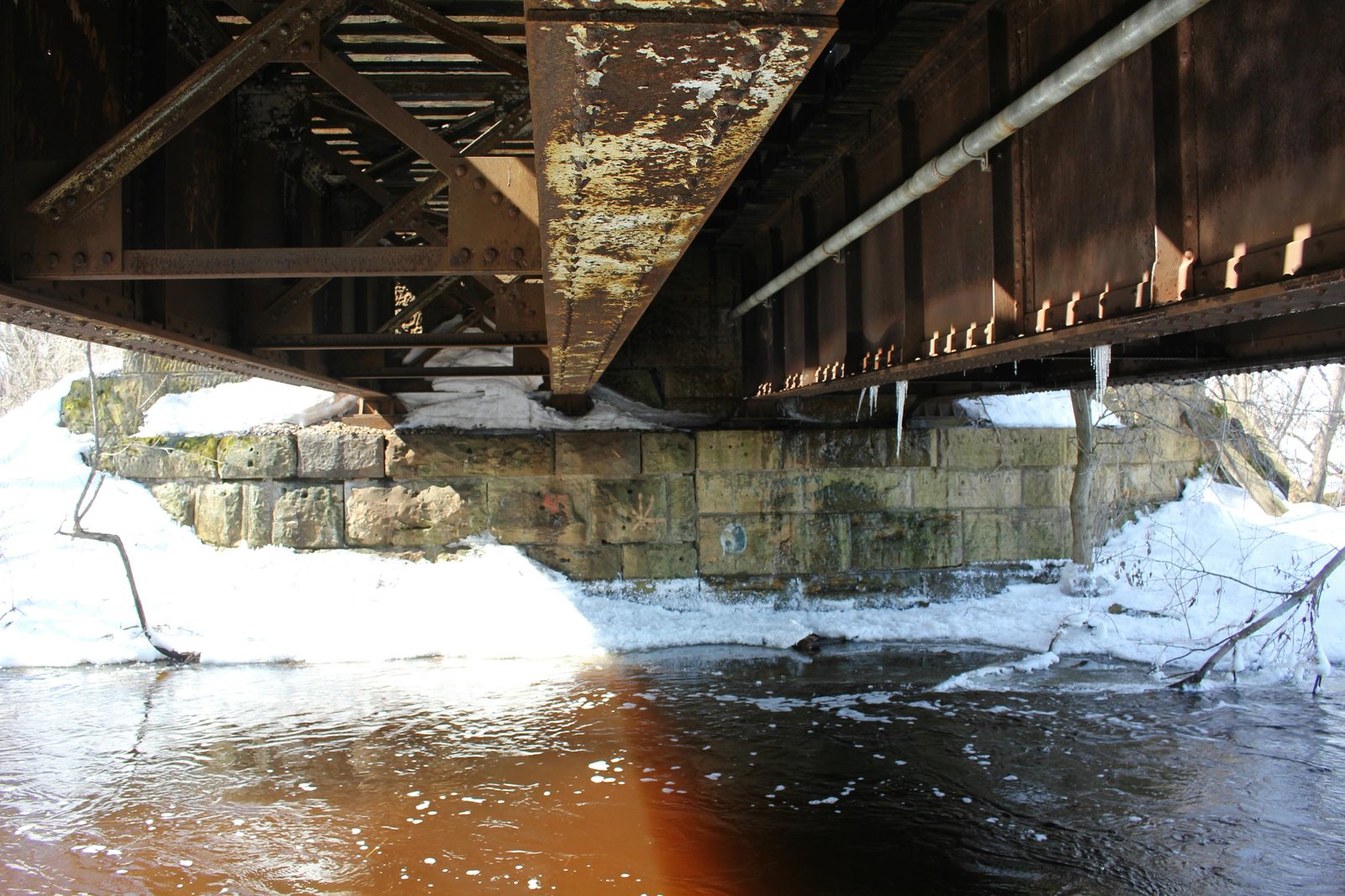 Under bridge